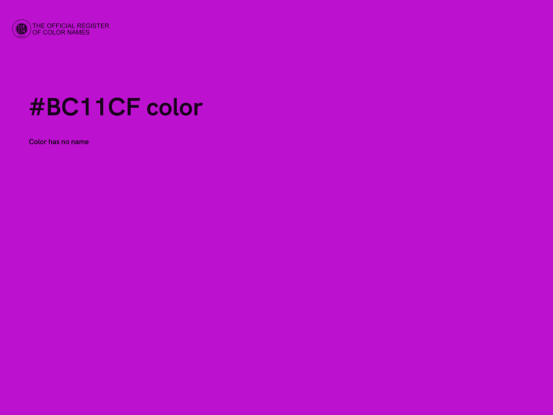 #BC11CF color image