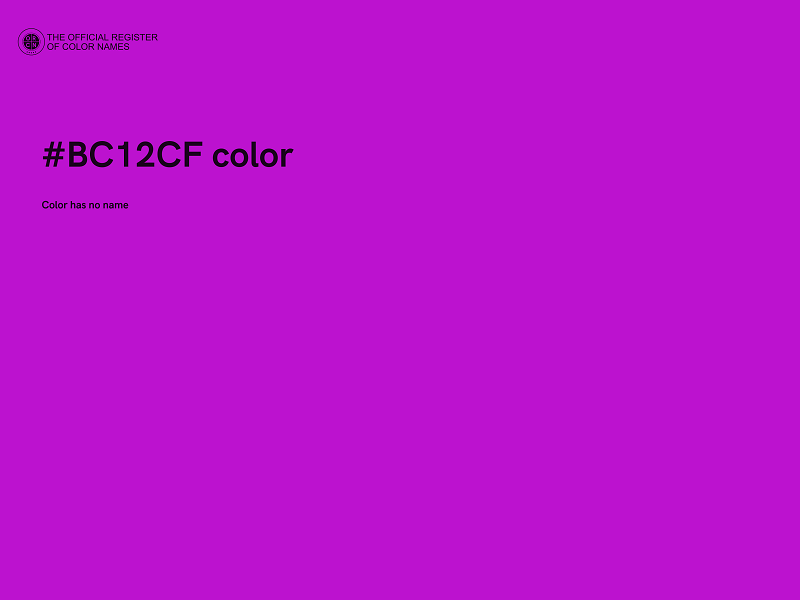 #BC12CF color image