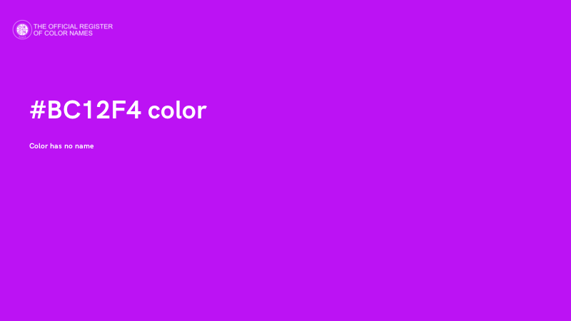 #BC12F4 color image