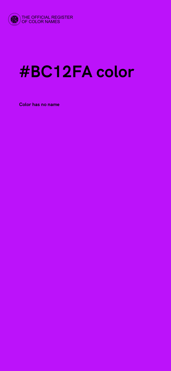 #BC12FA color image