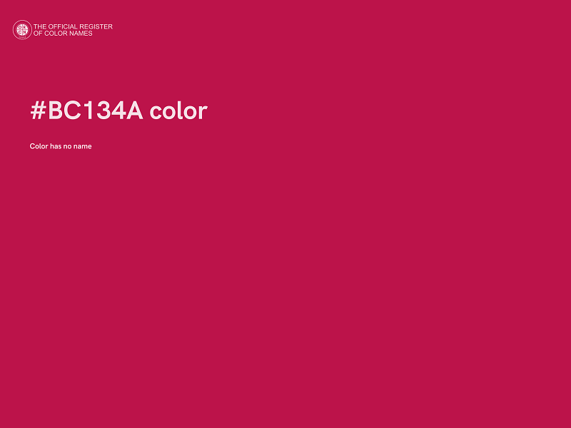 #BC134A color image