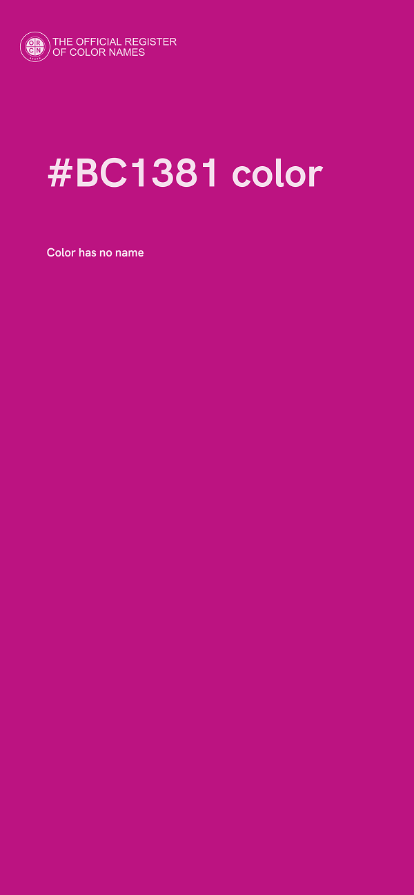 #BC1381 color image