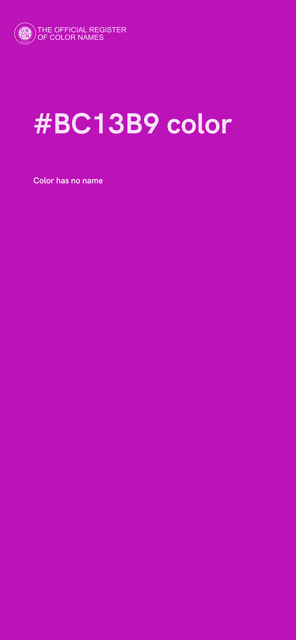 #BC13B9 color image