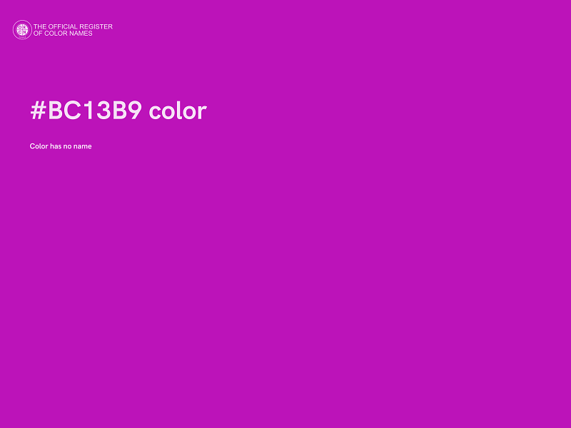 #BC13B9 color image