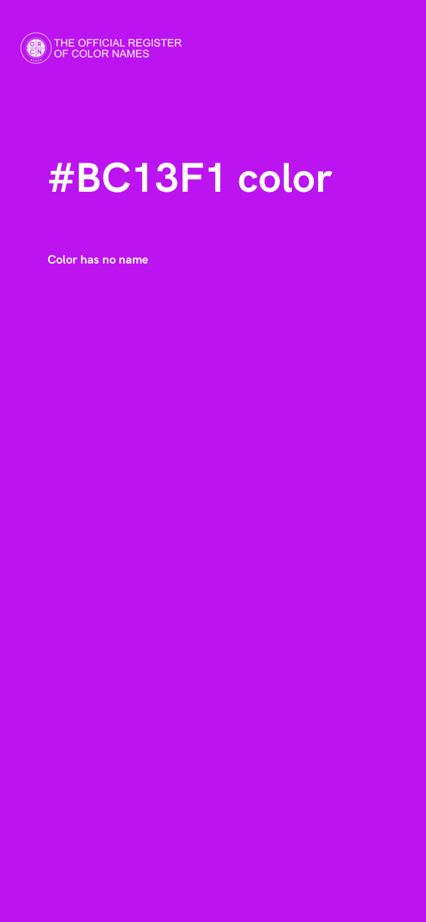 #BC13F1 color image