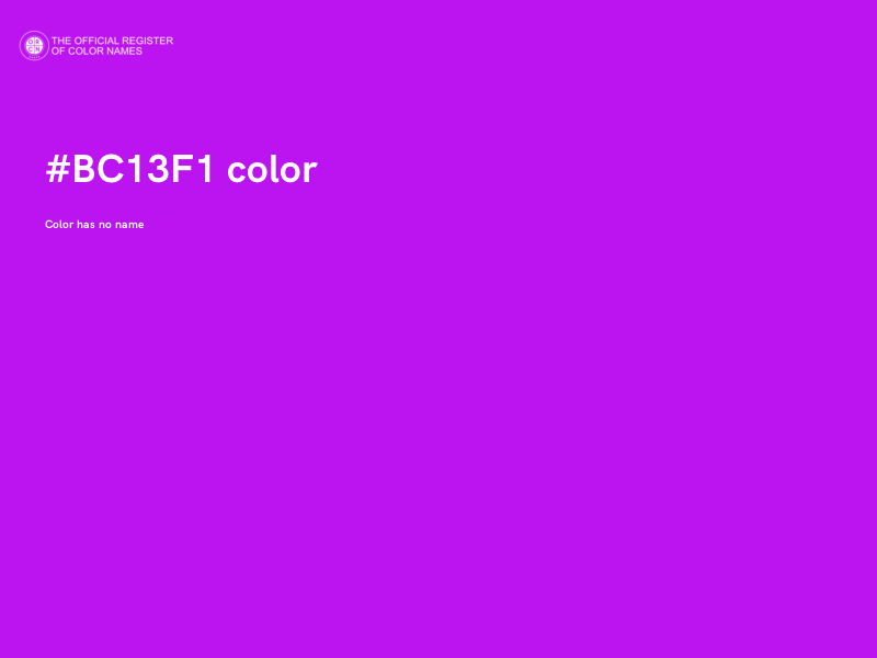 #BC13F1 color image
