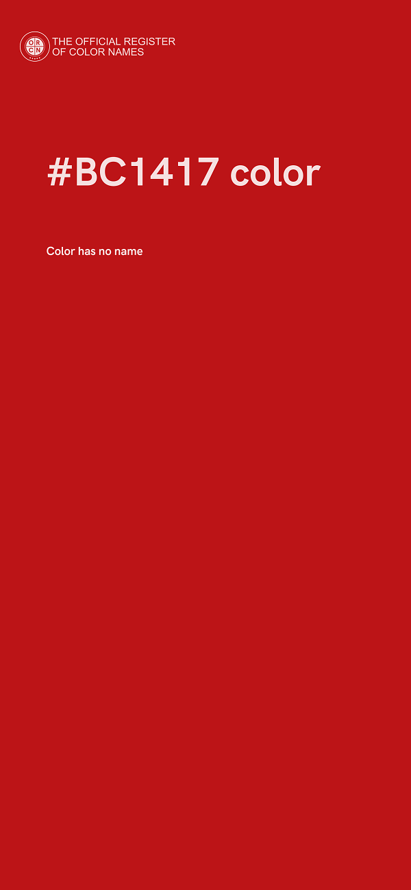 #BC1417 color image