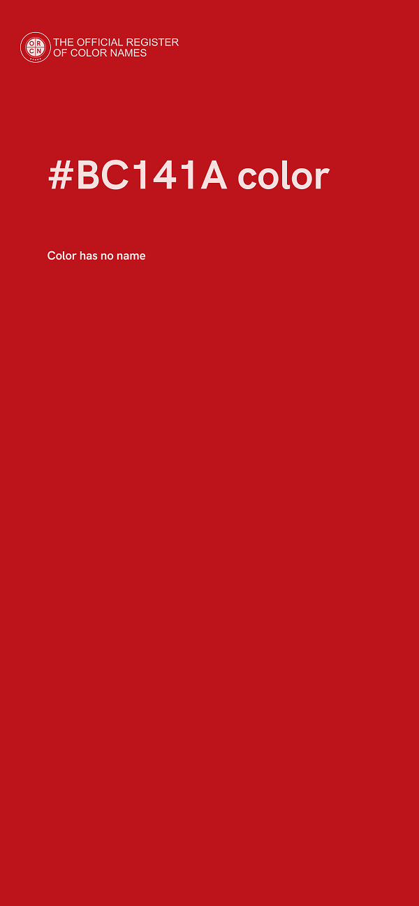 #BC141A color image