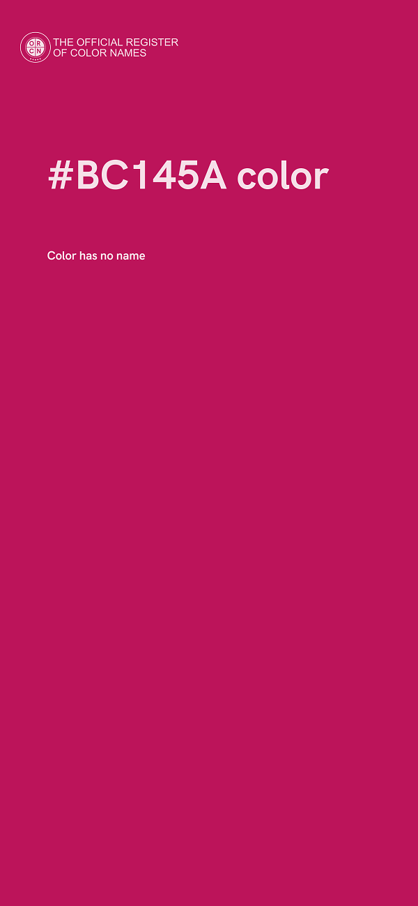 #BC145A color image