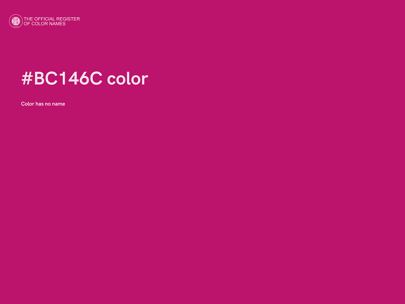 #BC146C color image