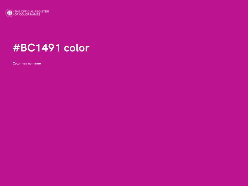 #BC1491 color image