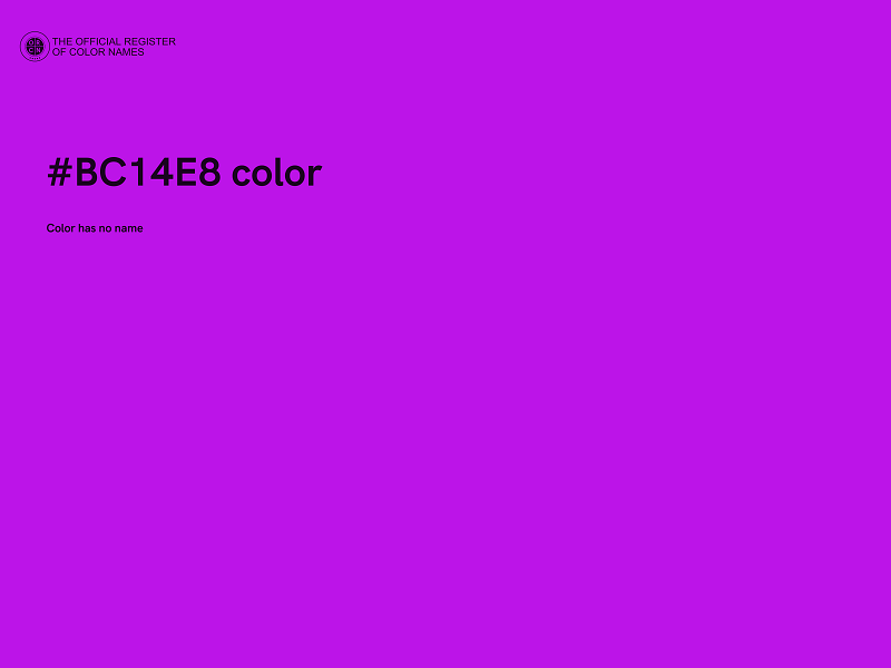 #BC14E8 color image