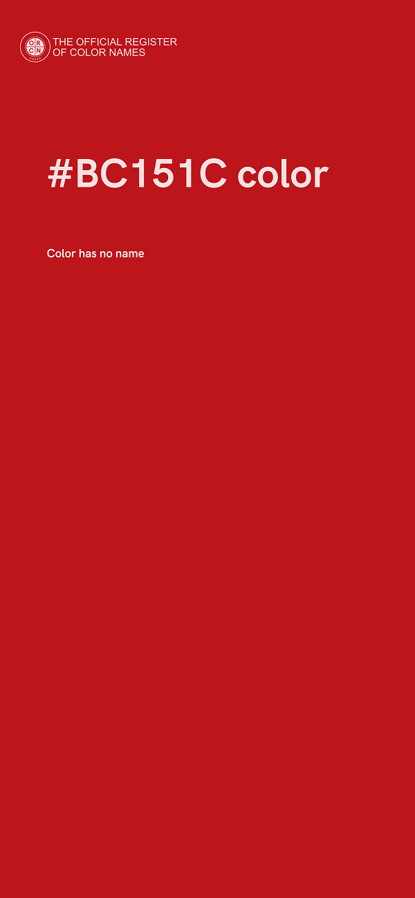 #BC151C color image