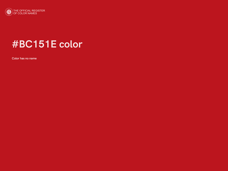 #BC151E color image