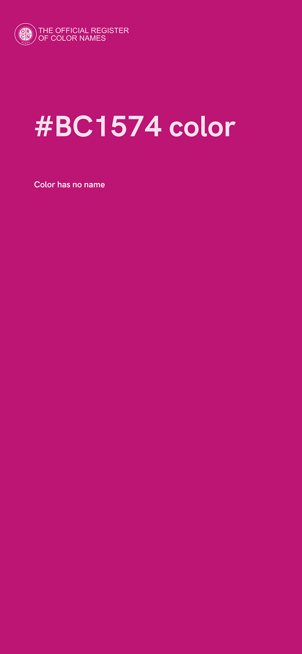 #BC1574 color image