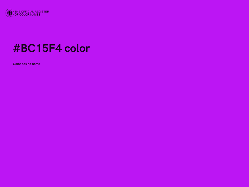 #BC15F4 color image