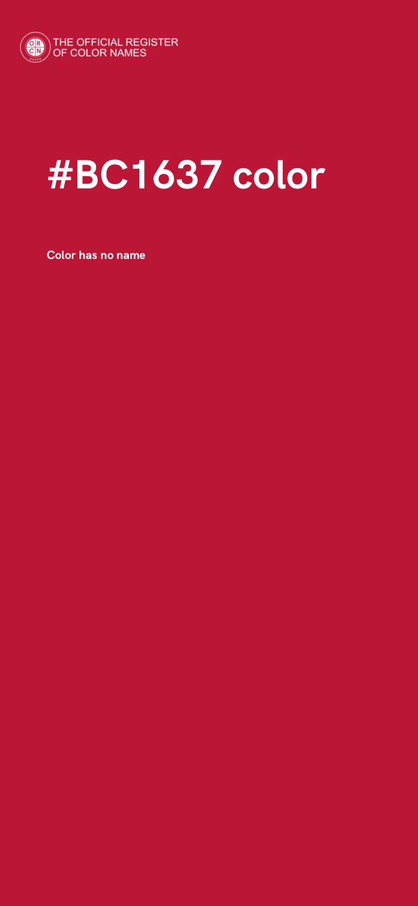 #BC1637 color image