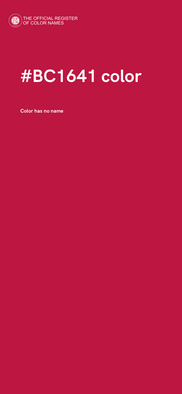 #BC1641 color image