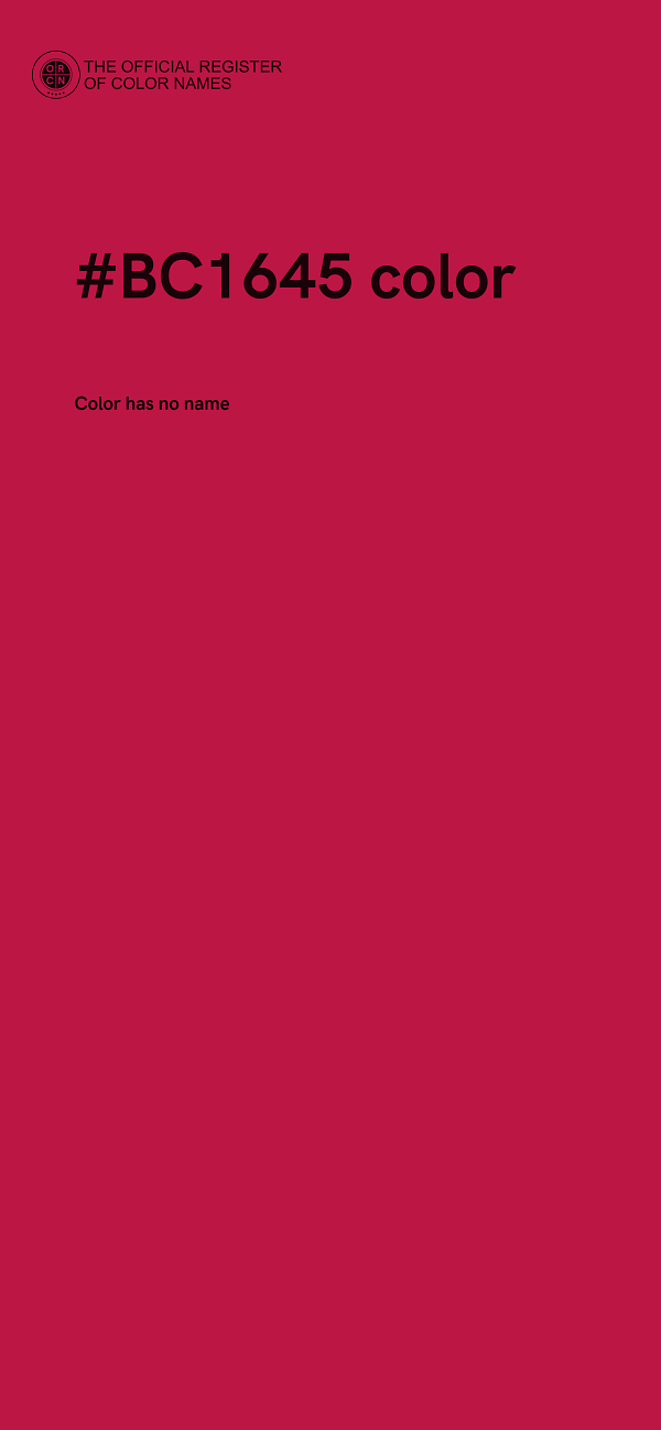 #BC1645 color image