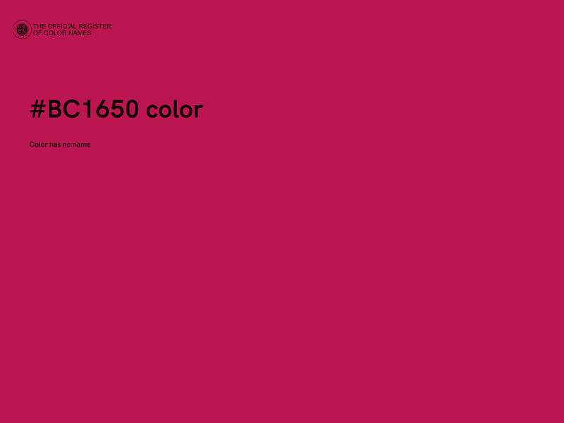 #BC1650 color image