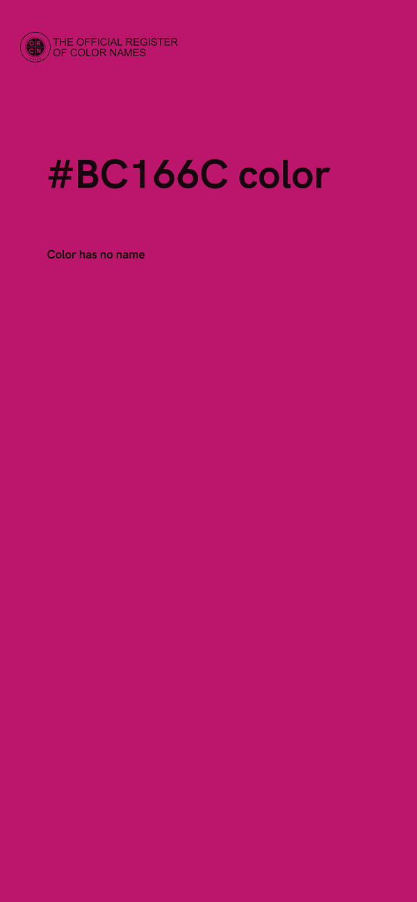 #BC166C color image