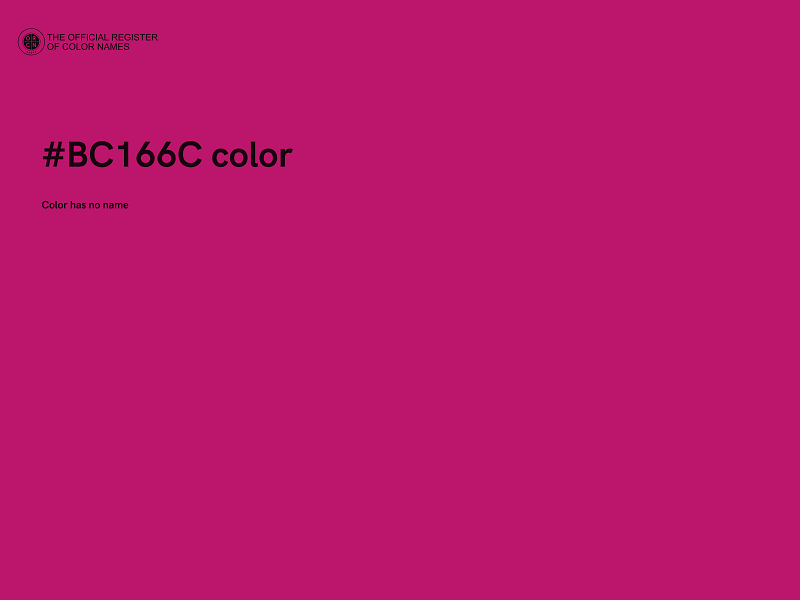 #BC166C color image