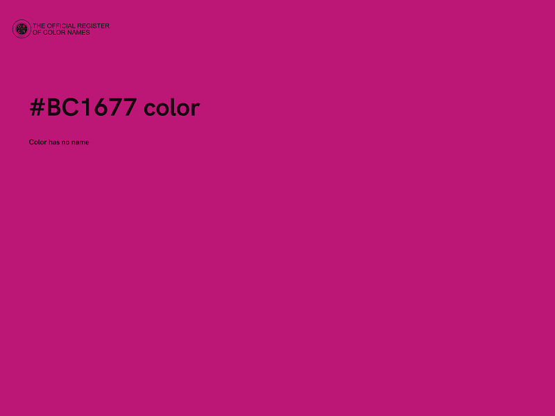 #BC1677 color image