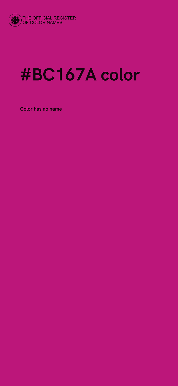 #BC167A color image