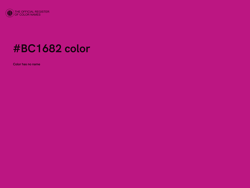 #BC1682 color image