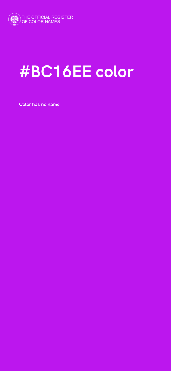 #BC16EE color image