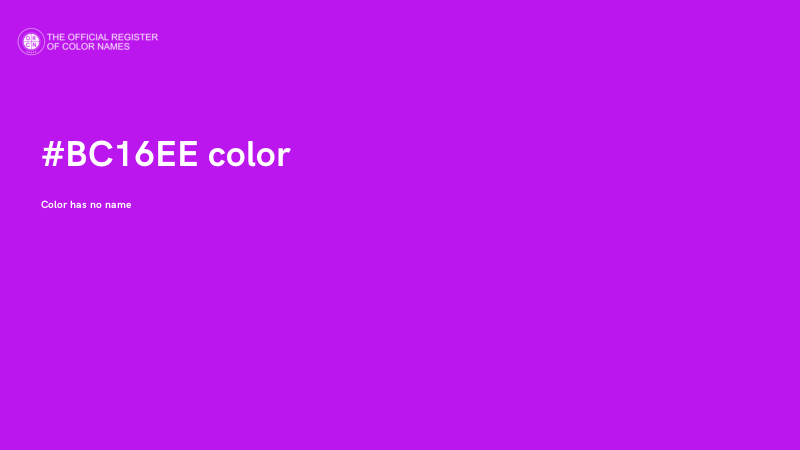 #BC16EE color image