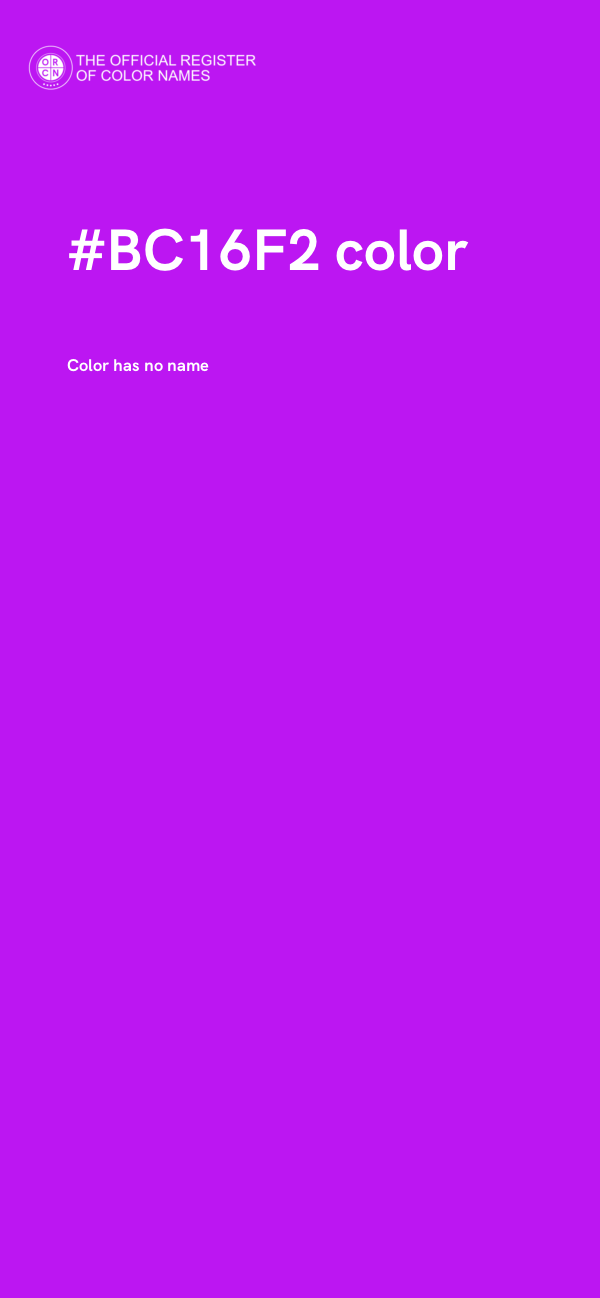 #BC16F2 color image