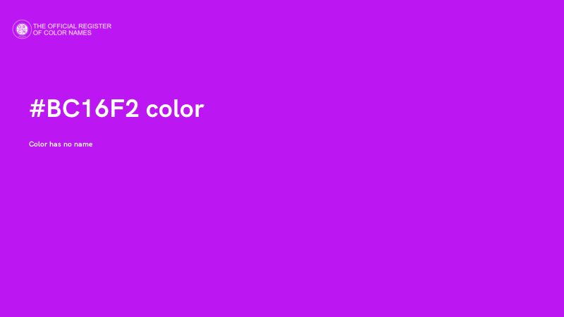#BC16F2 color image