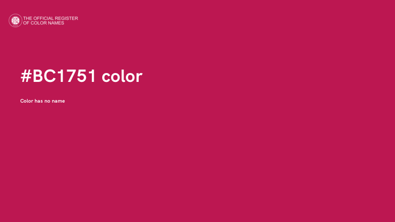 #BC1751 color image