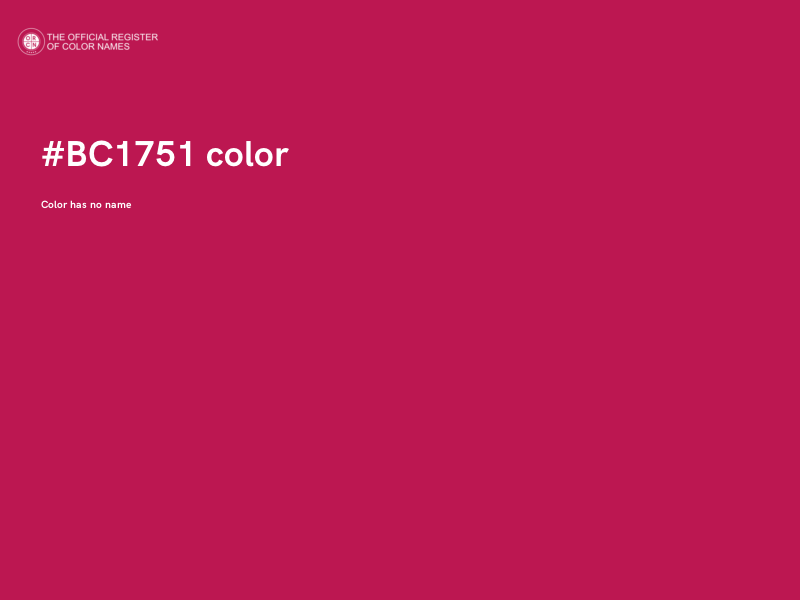 #BC1751 color image
