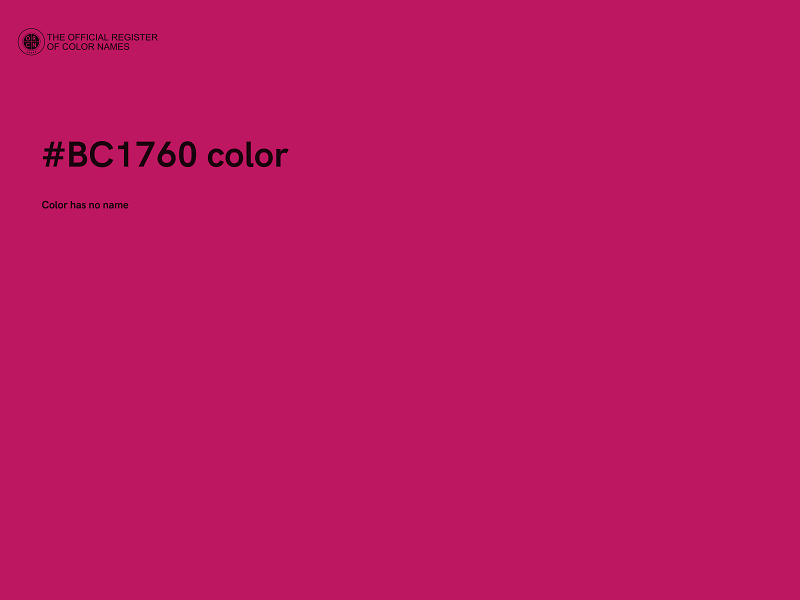 #BC1760 color image