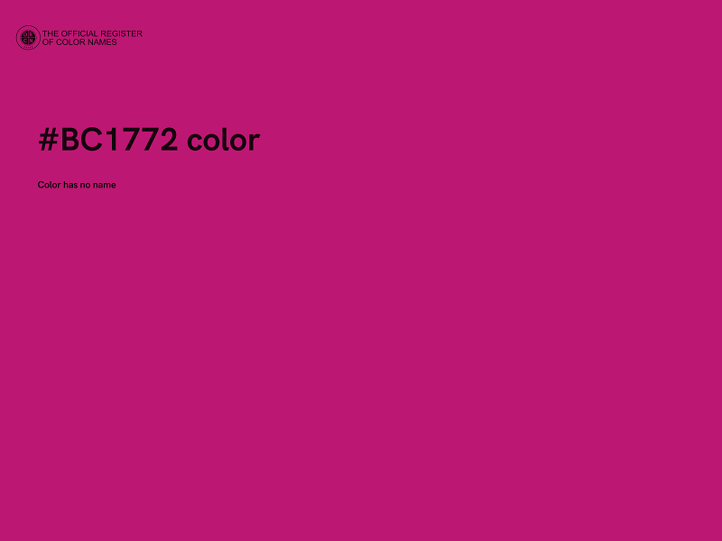 #BC1772 color image