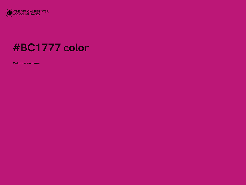 #BC1777 color image