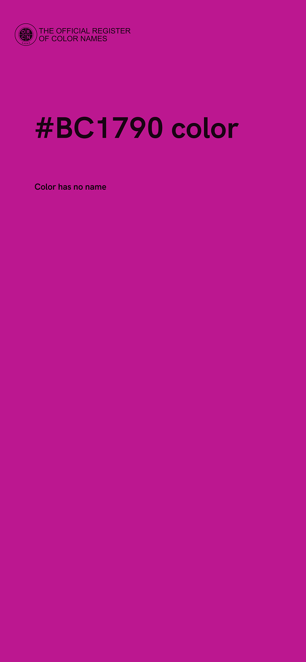 #BC1790 color image