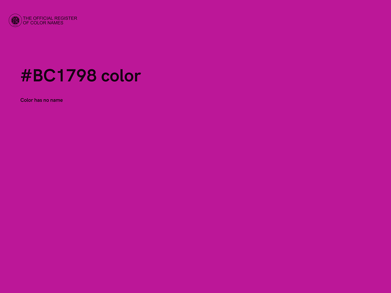 #BC1798 color image