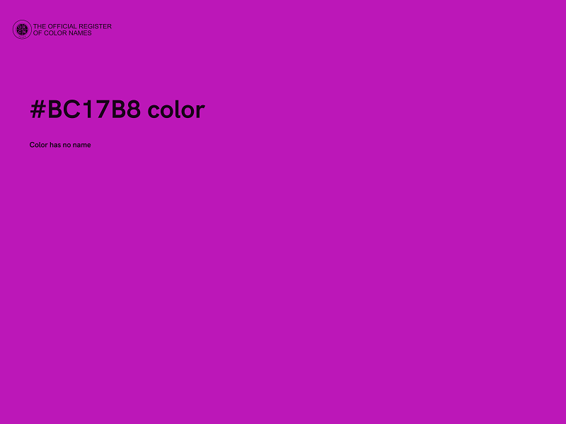 #BC17B8 color image