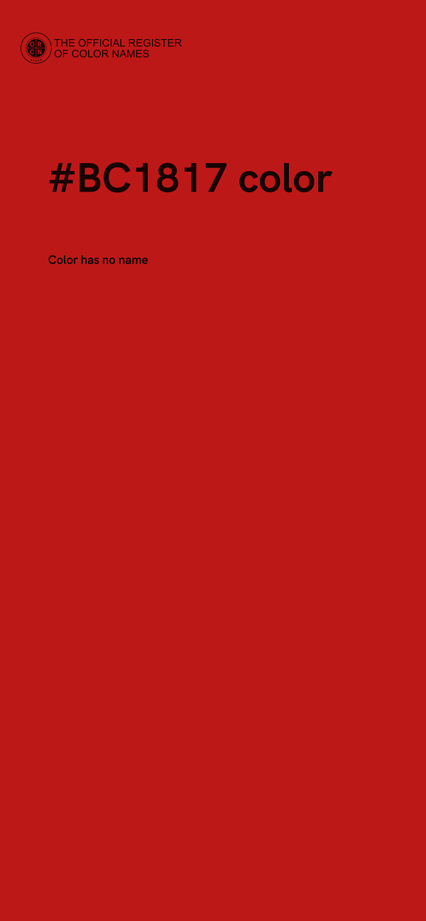 #BC1817 color image