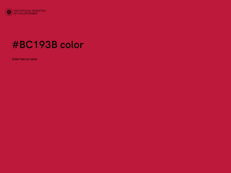 #BC193B color image