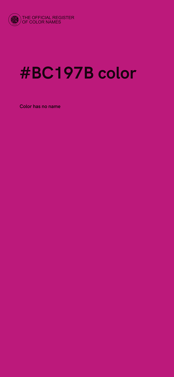 #BC197B color image