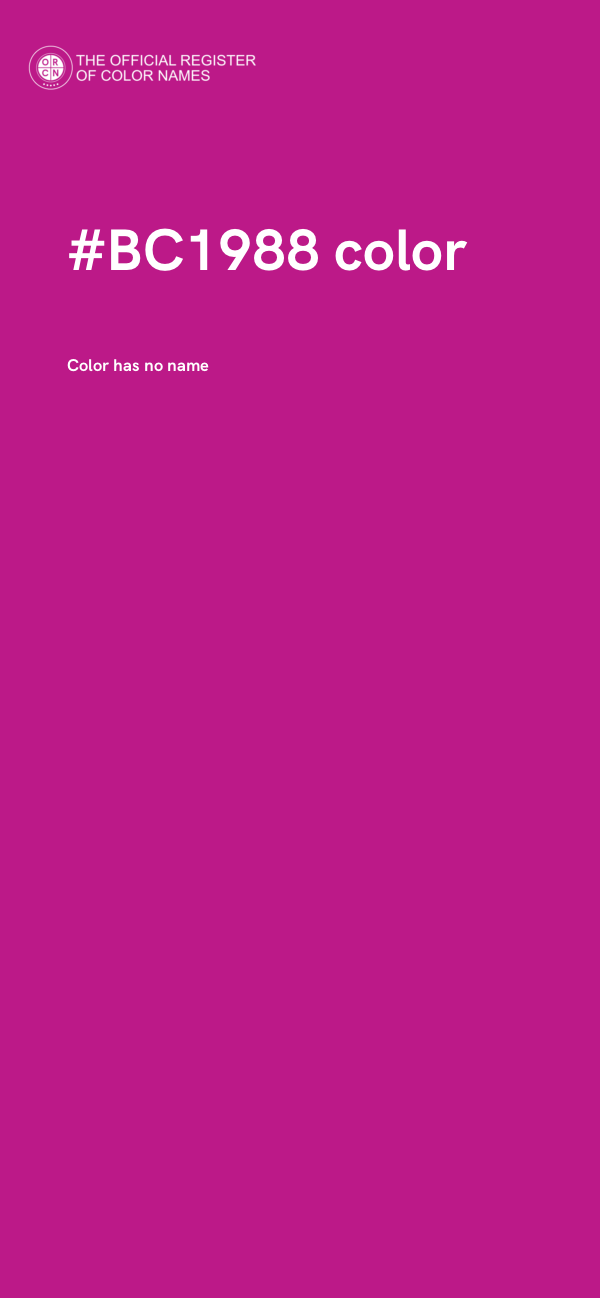 #BC1988 color image
