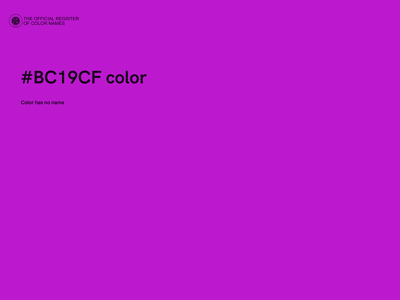 #BC19CF color image