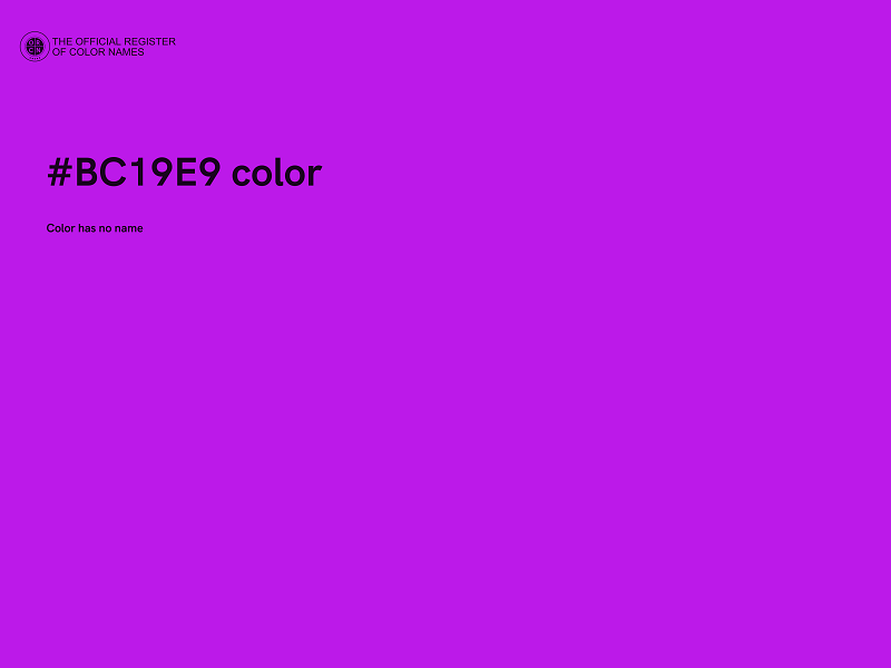 #BC19E9 color image