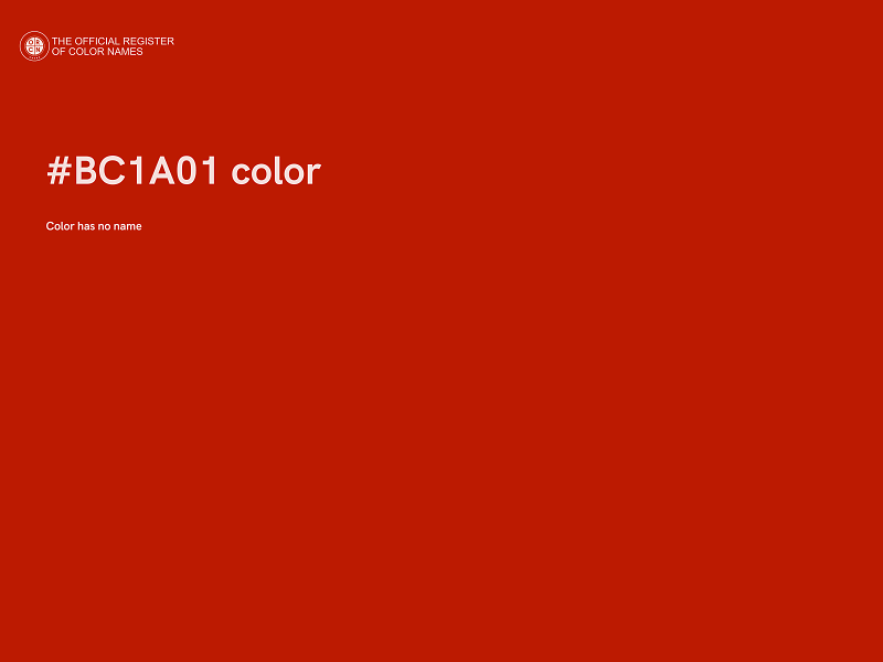 #BC1A01 color image