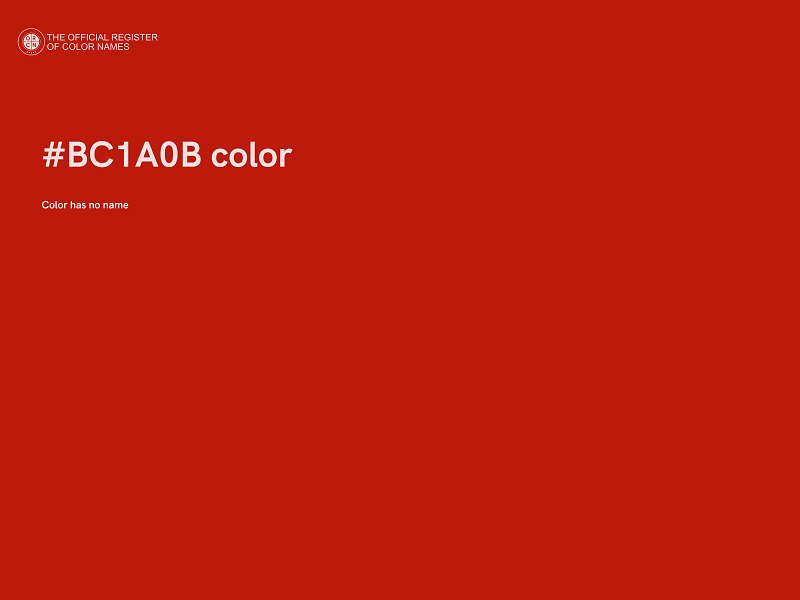 #BC1A0B color image