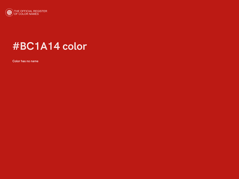 #BC1A14 color image